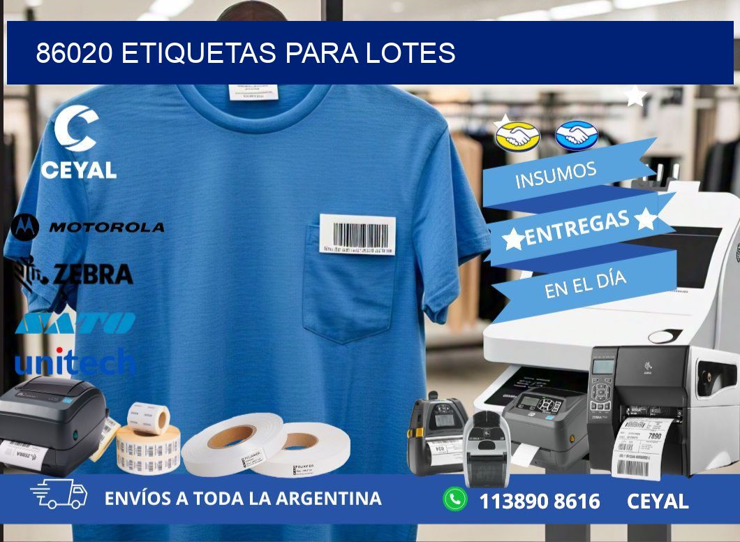 86020 ETIQUETAS PARA LOTES