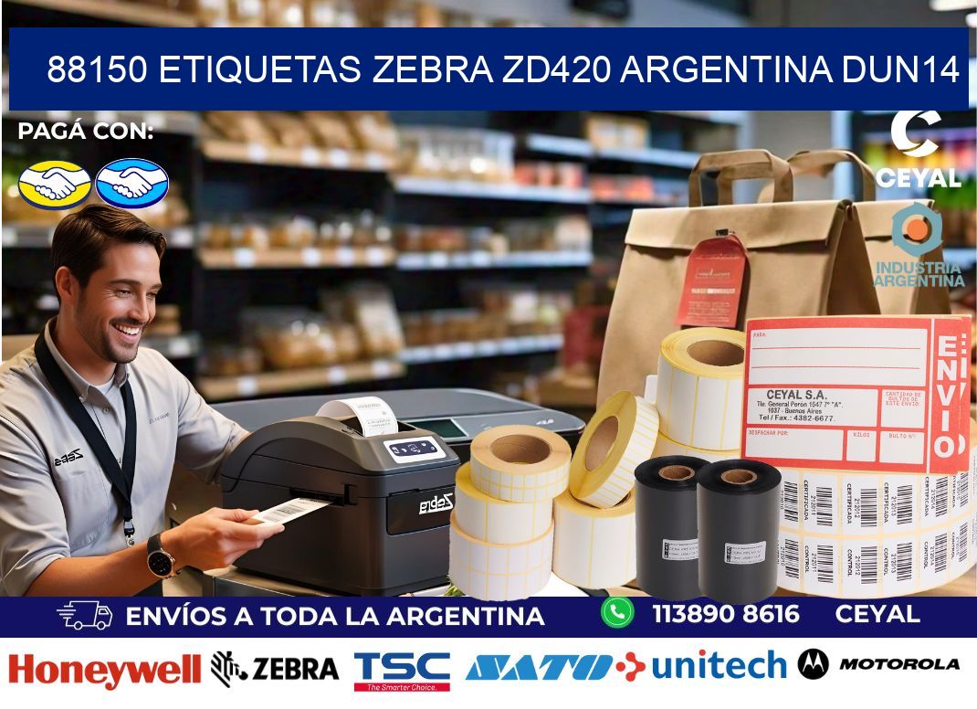 88150 etiquetas zebra zd420 argentina DUN14