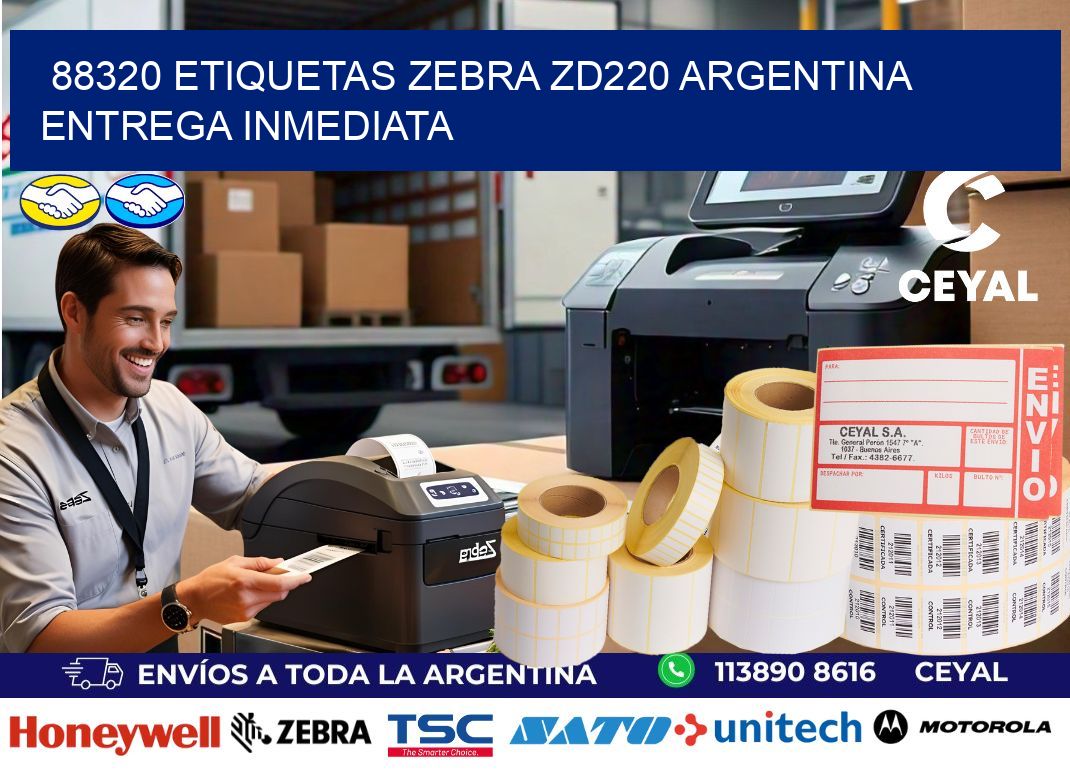 88320 etiquetas zebra zd220 ARGENTINA ENTREGA INMEDIATA