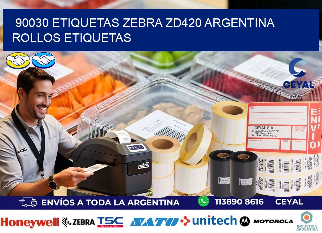 90030 etiquetas zebra zd420 argentina ROLLOS ETIQUETAS