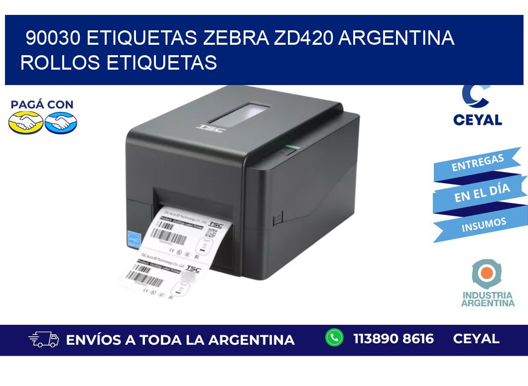 90030 etiquetas zebra zd420 argentina ROLLOS ETIQUETAS
