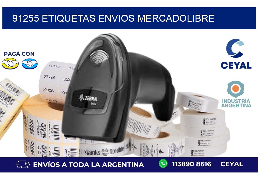 91255 ETIQUETAS ENVIOS MERCADOLIBRE