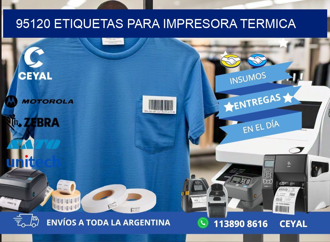 95120 ETIQUETAS PARA IMPRESORA TERMICA