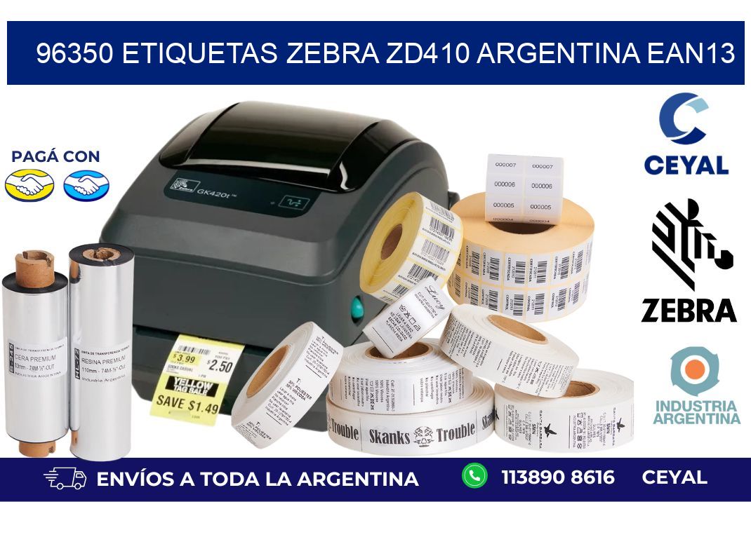 96350 etiquetas zebra zd410 argentina EAN13
