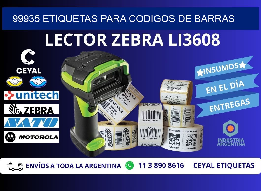 99935 ETIQUETAS PARA CODIGOS DE BARRAS