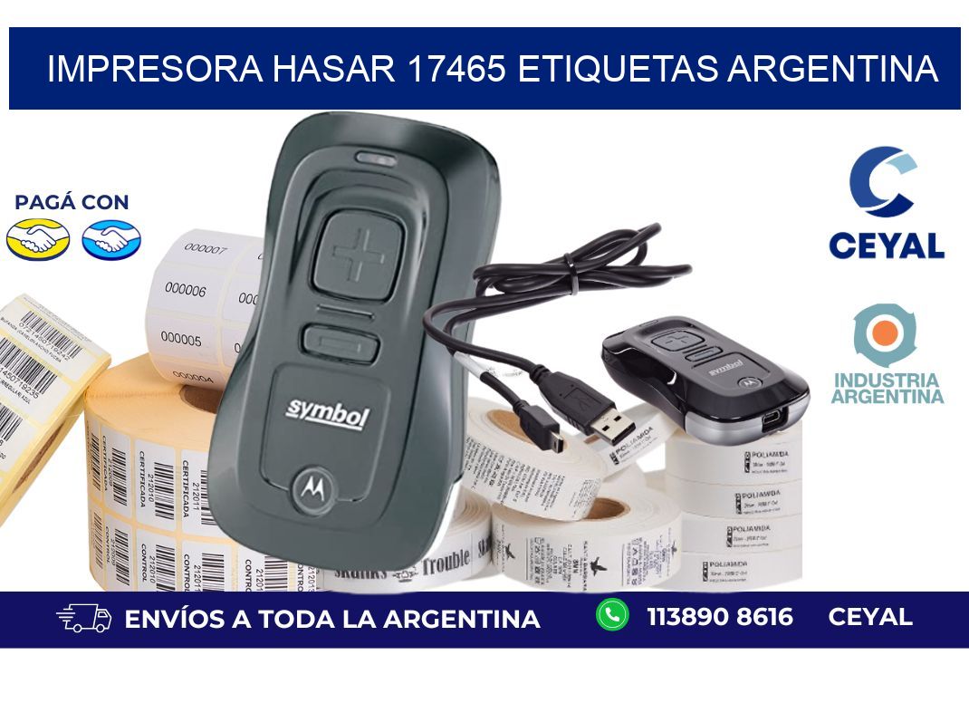 Impresora hasar 17465 etiquetas argentina