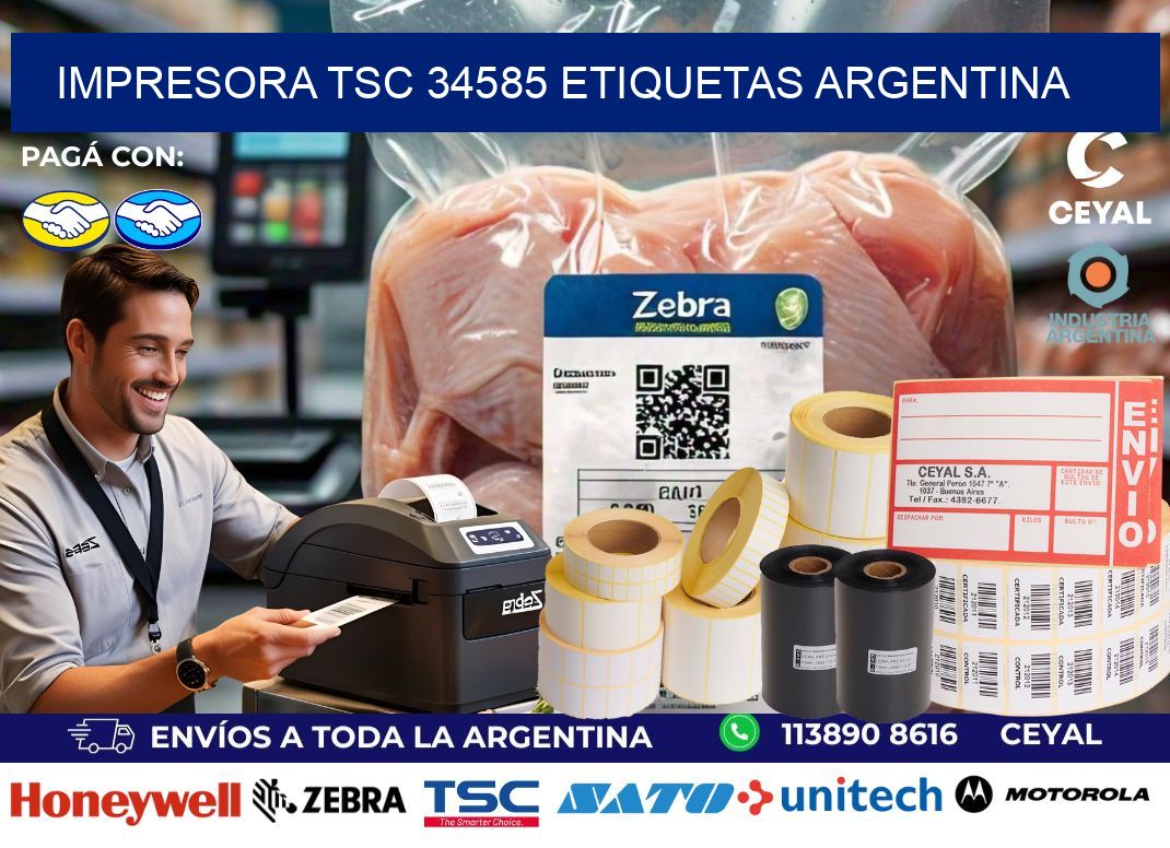 Impresora tsc 34585 etiquetas argentina