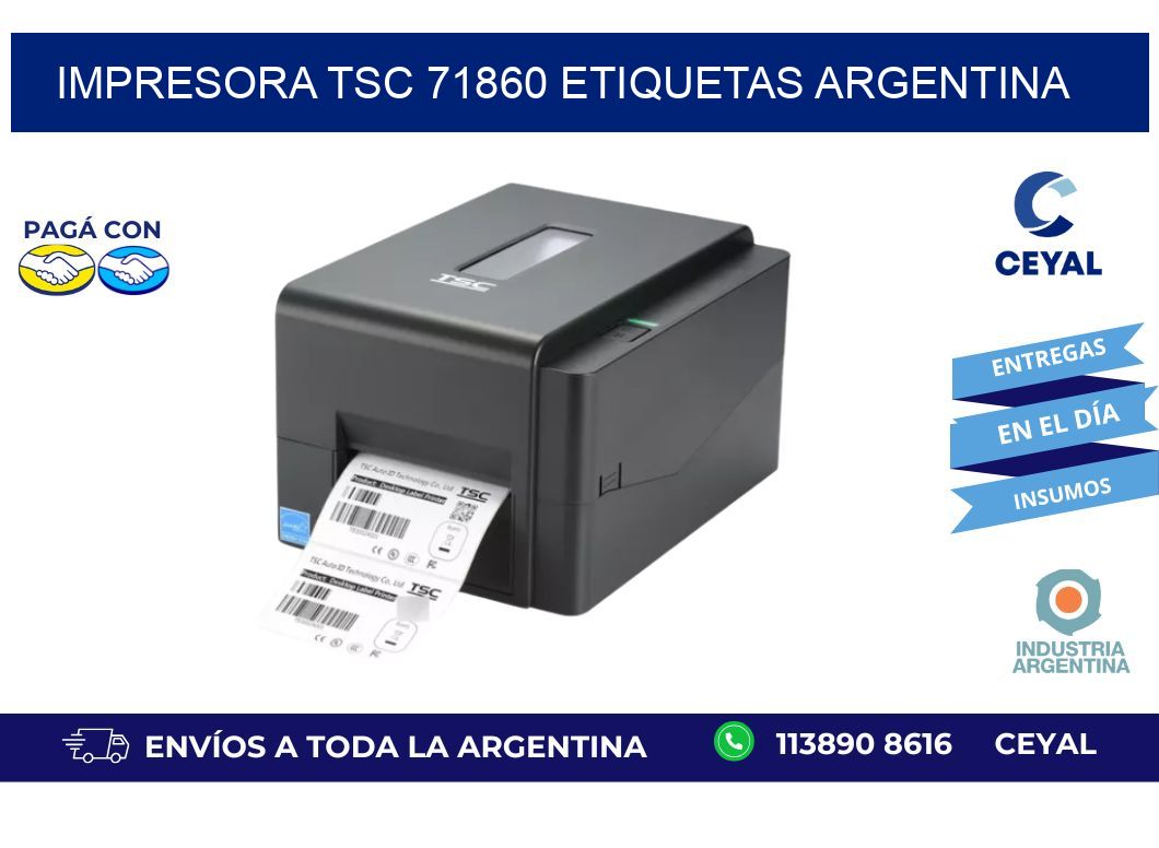 Impresora tsc 71860 etiquetas argentina