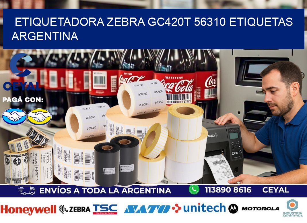 etiquetadora zebra gc420t 56310 etiquetas argentina