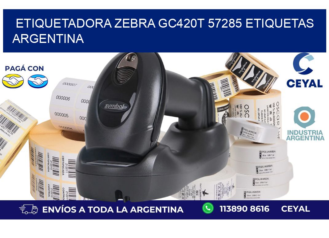 etiquetadora zebra gc420t 57285 etiquetas argentina