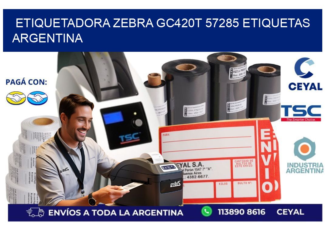 etiquetadora zebra gc420t 57285 etiquetas argentina