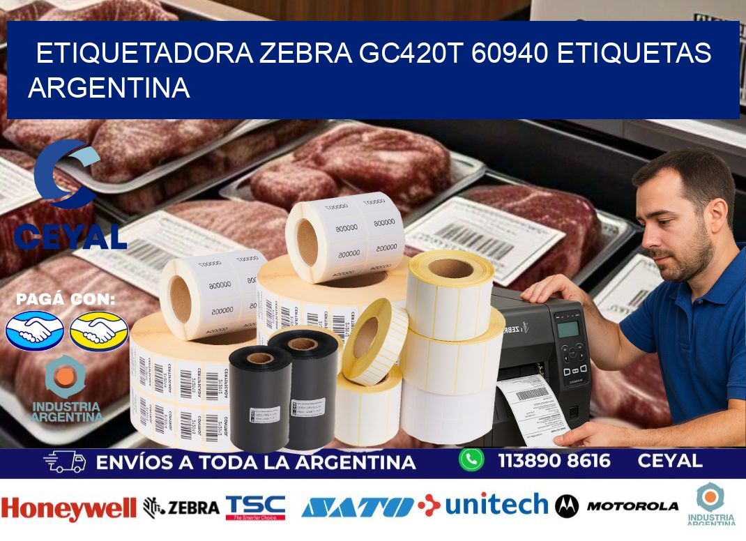 etiquetadora zebra gc420t 60940 etiquetas argentina