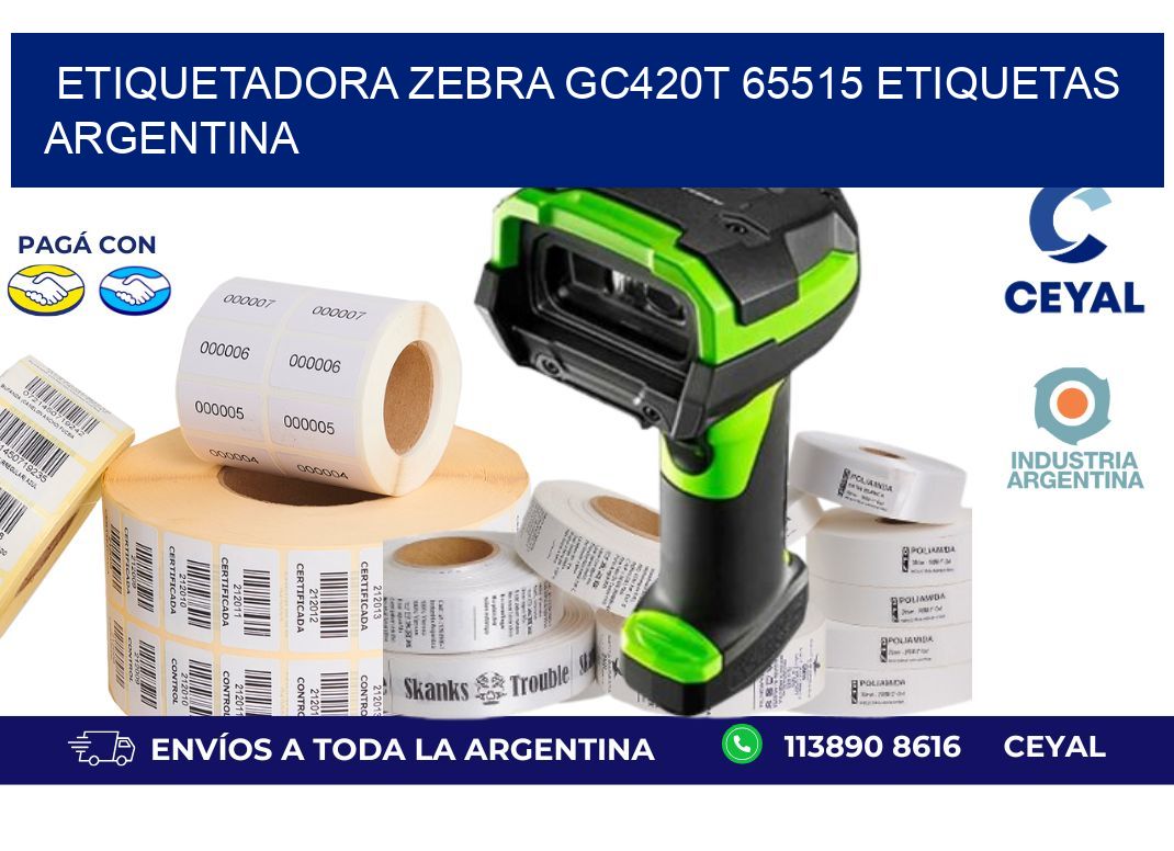 etiquetadora zebra gc420t 65515 etiquetas argentina