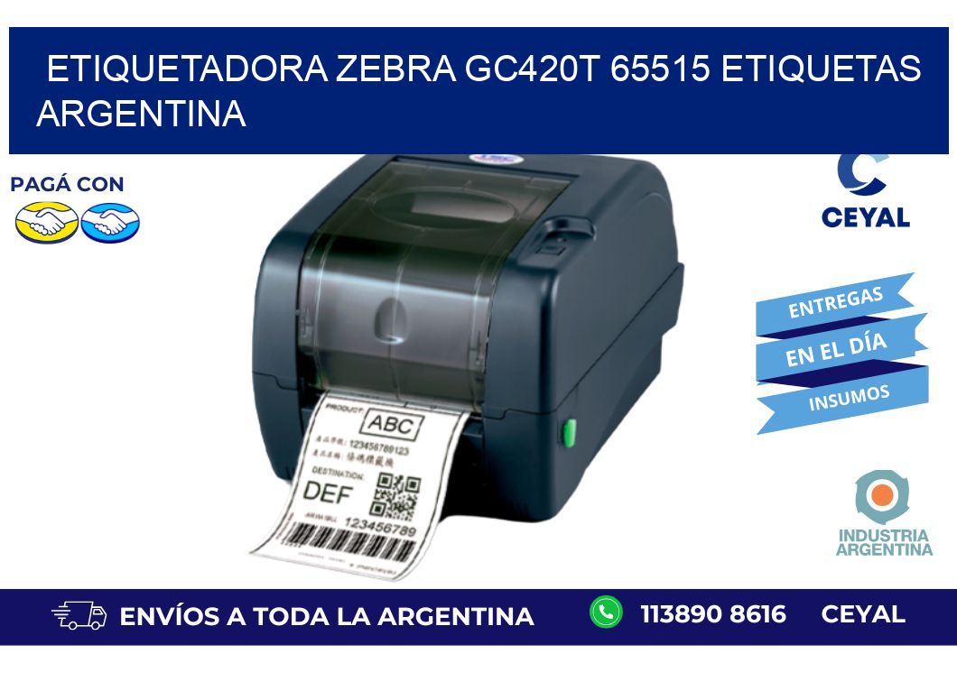 etiquetadora zebra gc420t 65515 etiquetas argentina
