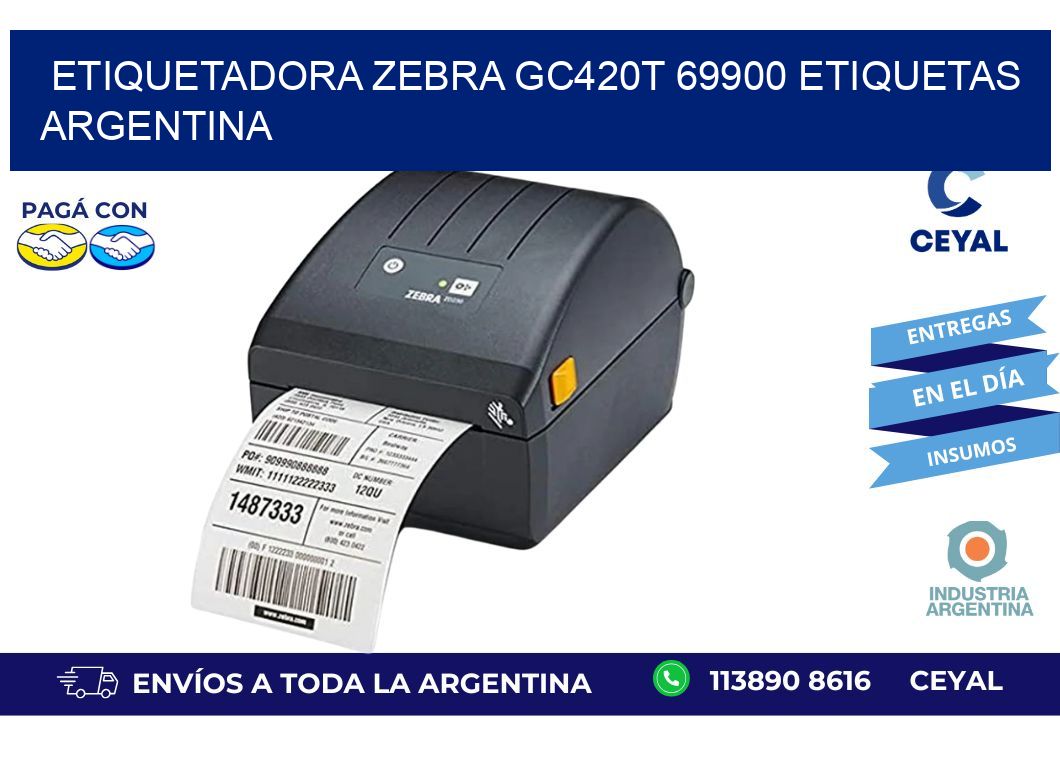 etiquetadora zebra gc420t 69900 etiquetas argentina