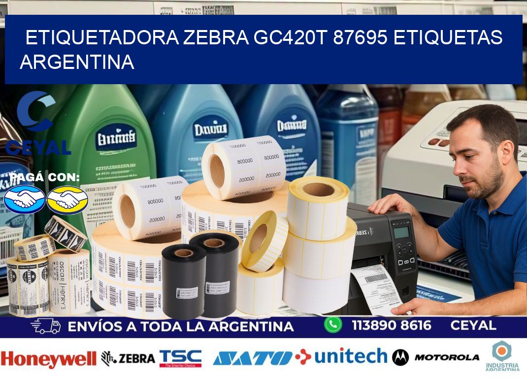 etiquetadora zebra gc420t 87695 etiquetas argentina