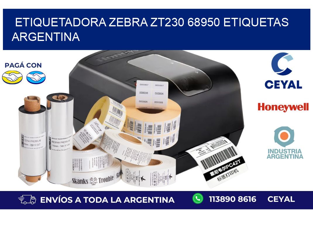 etiquetadora zebra zt230 68950 etiquetas argentina