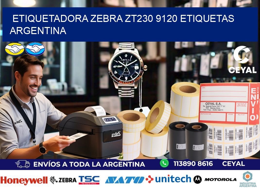 etiquetadora zebra zt230 9120 etiquetas argentina
