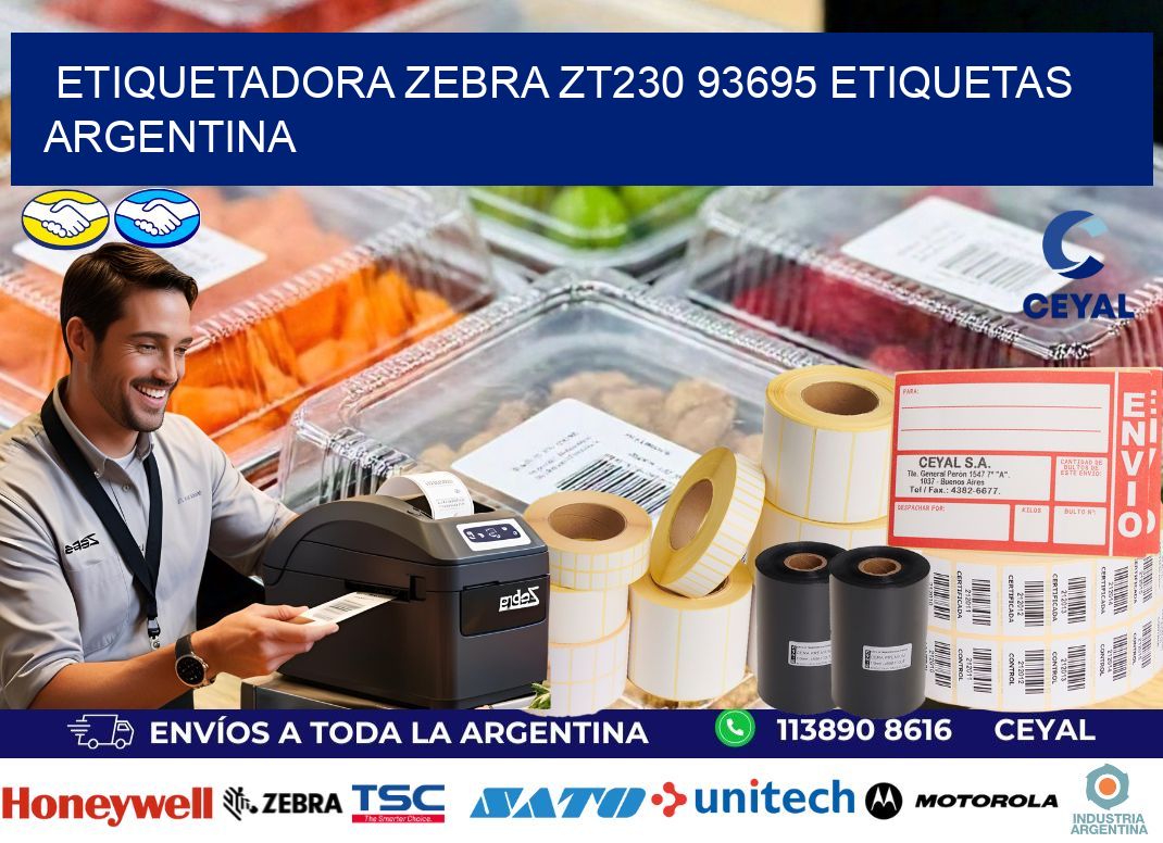 etiquetadora zebra zt230 93695 etiquetas argentina