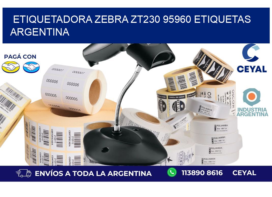 etiquetadora zebra zt230 95960 etiquetas argentina