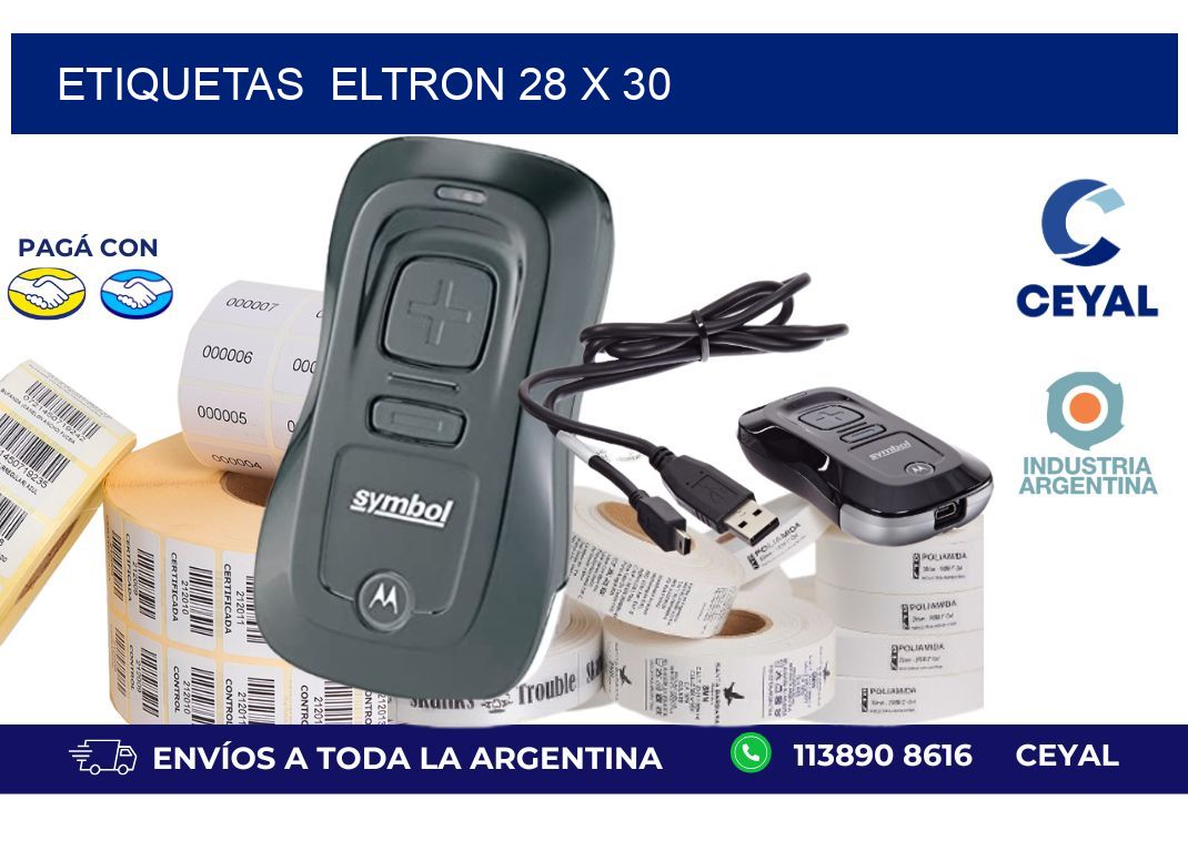 etiquetas  eltron 28 x 30