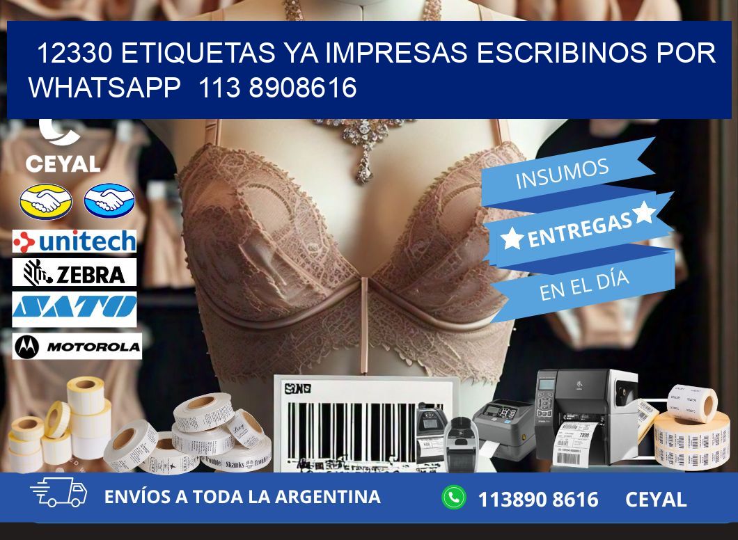 12330 ETIQUETAS YA IMPRESAS ESCRIBINOS POR WHATSAPP  113 8908616