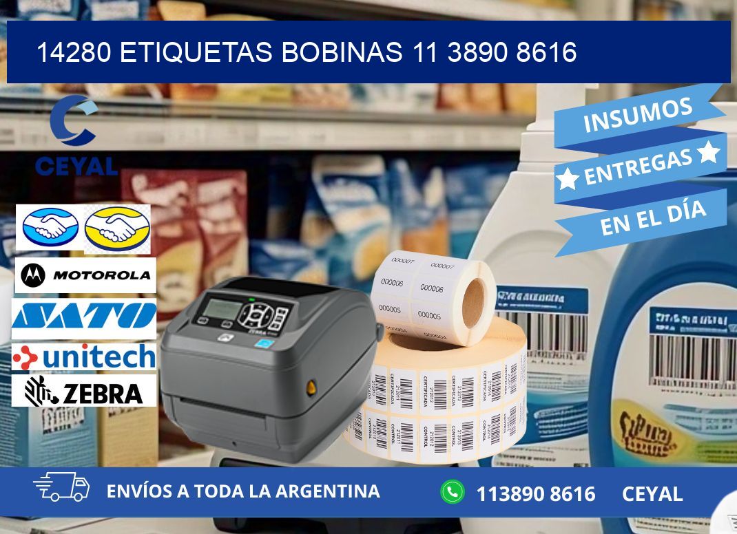14280 ETIQUETAS BOBINAS 11 3890 8616