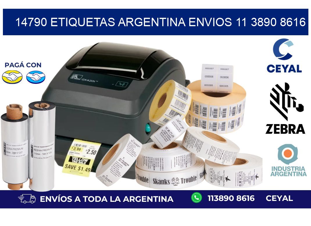 14790 ETIQUETAS ARGENTINA ENVIOS 11 3890 8616