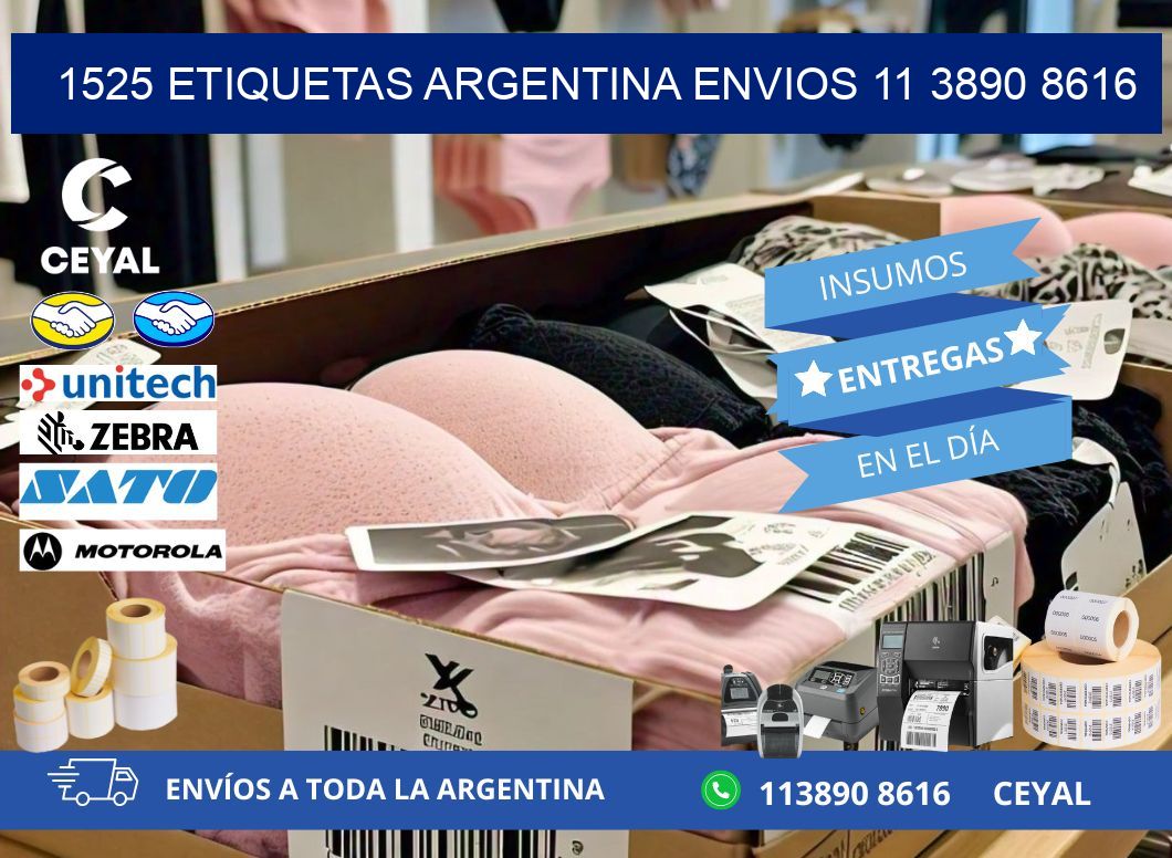 1525 ETIQUETAS ARGENTINA ENVIOS 11 3890 8616