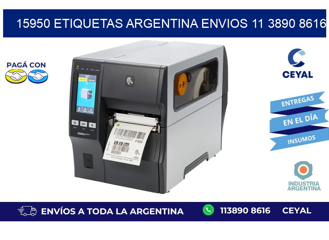 15950 ETIQUETAS ARGENTINA ENVIOS 11 3890 8616
