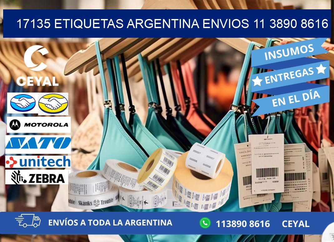 17135 ETIQUETAS ARGENTINA ENVIOS 11 3890 8616