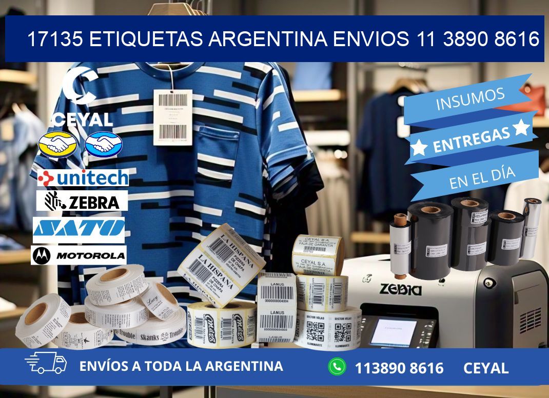 17135 ETIQUETAS ARGENTINA ENVIOS 11 3890 8616