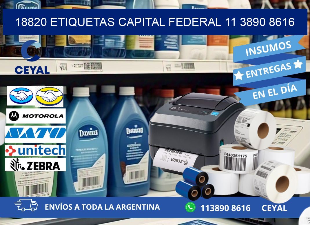 18820 ETIQUETAS CAPITAL FEDERAL 11 3890 8616
