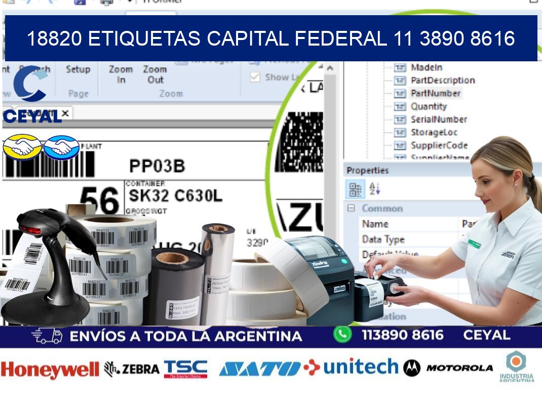 18820 ETIQUETAS CAPITAL FEDERAL 11 3890 8616