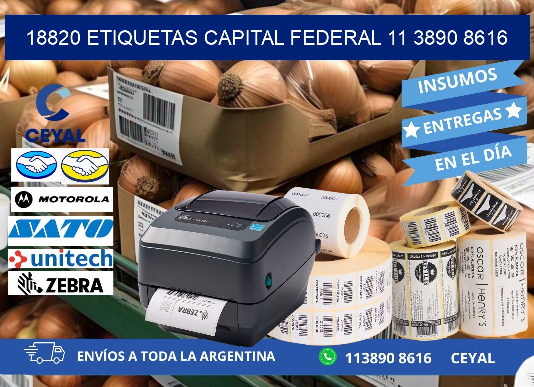18820 ETIQUETAS CAPITAL FEDERAL 11 3890 8616
