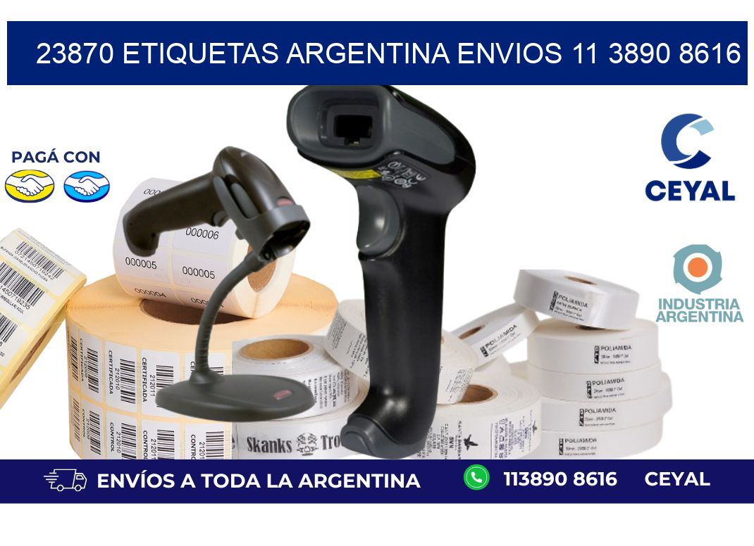23870 ETIQUETAS ARGENTINA ENVIOS 11 3890 8616