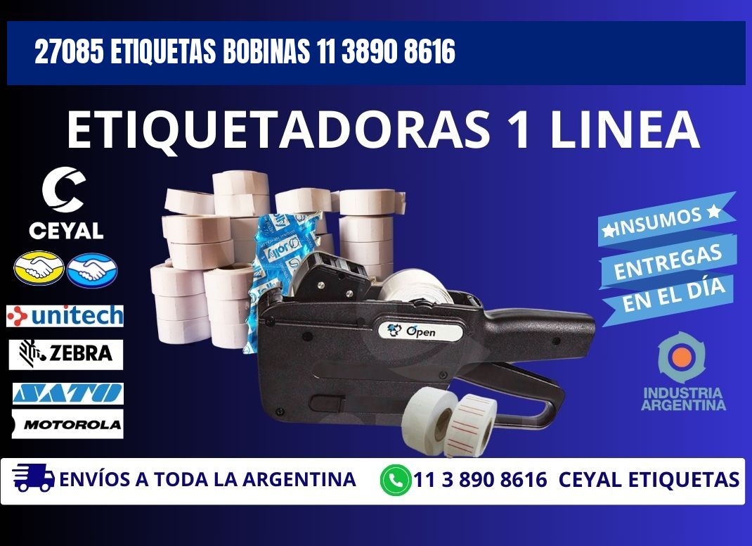 27085 ETIQUETAS BOBINAS 11 3890 8616
