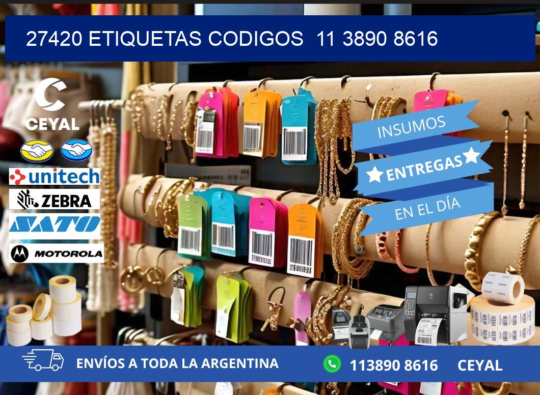 27420 ETIQUETAS CODIGOS  11 3890 8616