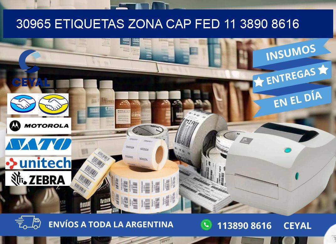 30965 ETIQUETAS ZONA CAP FED 11 3890 8616