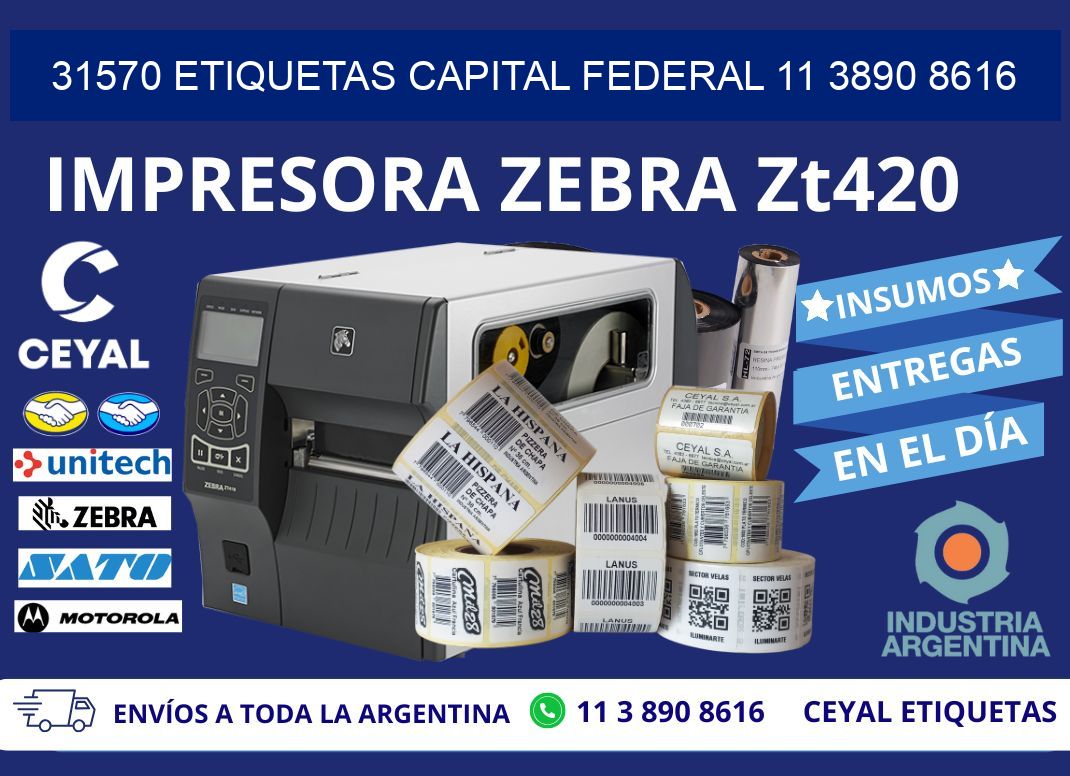 31570 ETIQUETAS CAPITAL FEDERAL 11 3890 8616