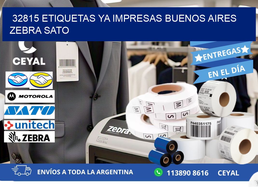 32815 ETIQUETAS YA IMPRESAS BUENOS AIRES ZEBRA SATO