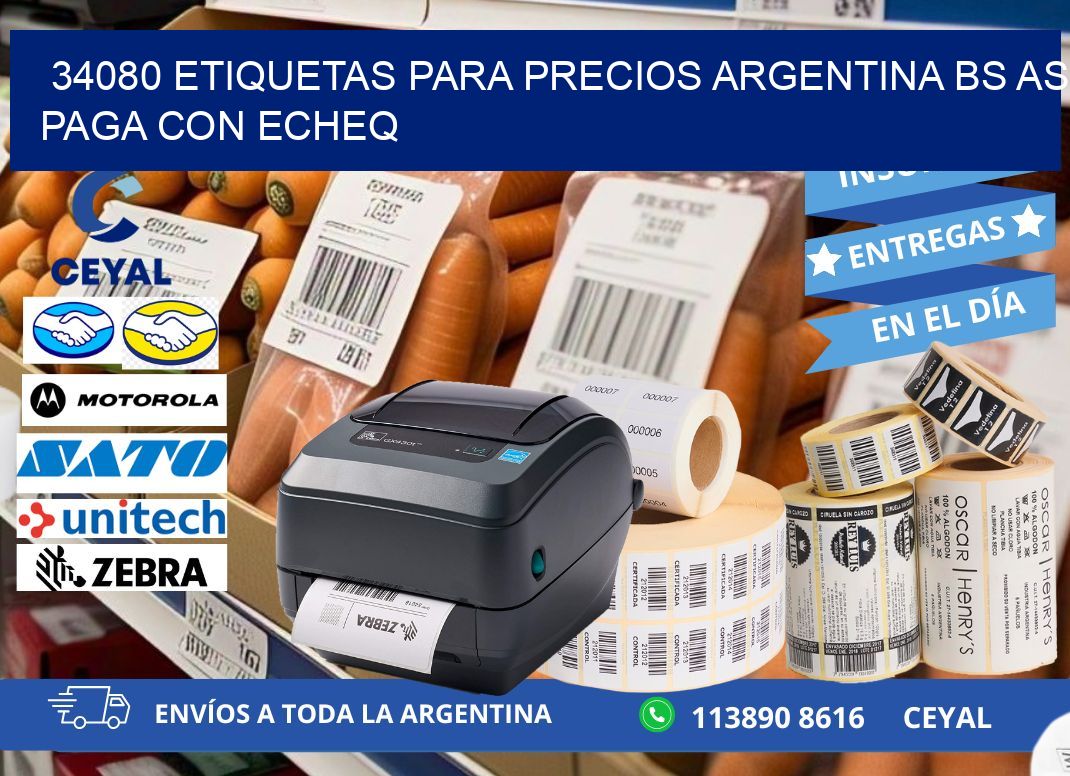 34080 ETIQUETAS PARA PRECIOS ARGENTINA BS AS PAGA CON ECHEQ