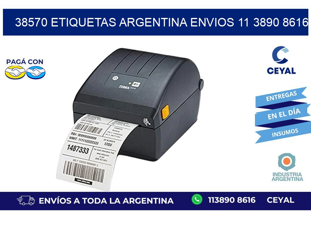 38570 ETIQUETAS ARGENTINA ENVIOS 11 3890 8616