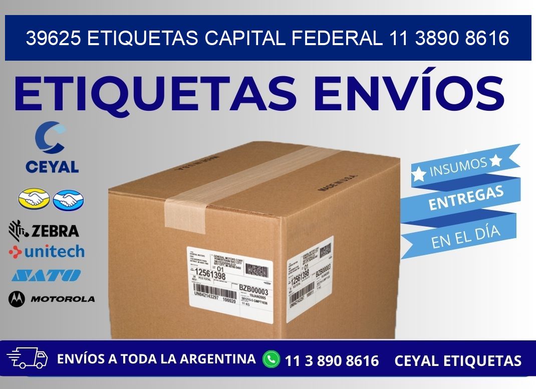 39625 ETIQUETAS CAPITAL FEDERAL 11 3890 8616