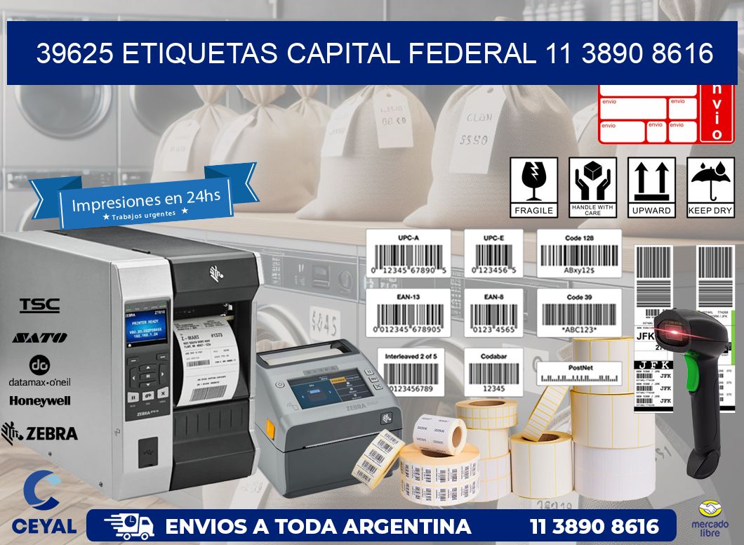 39625 ETIQUETAS CAPITAL FEDERAL 11 3890 8616