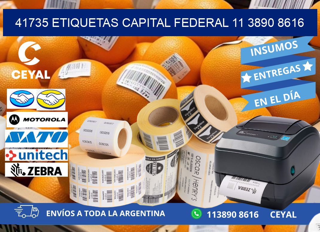 41735 ETIQUETAS CAPITAL FEDERAL 11 3890 8616