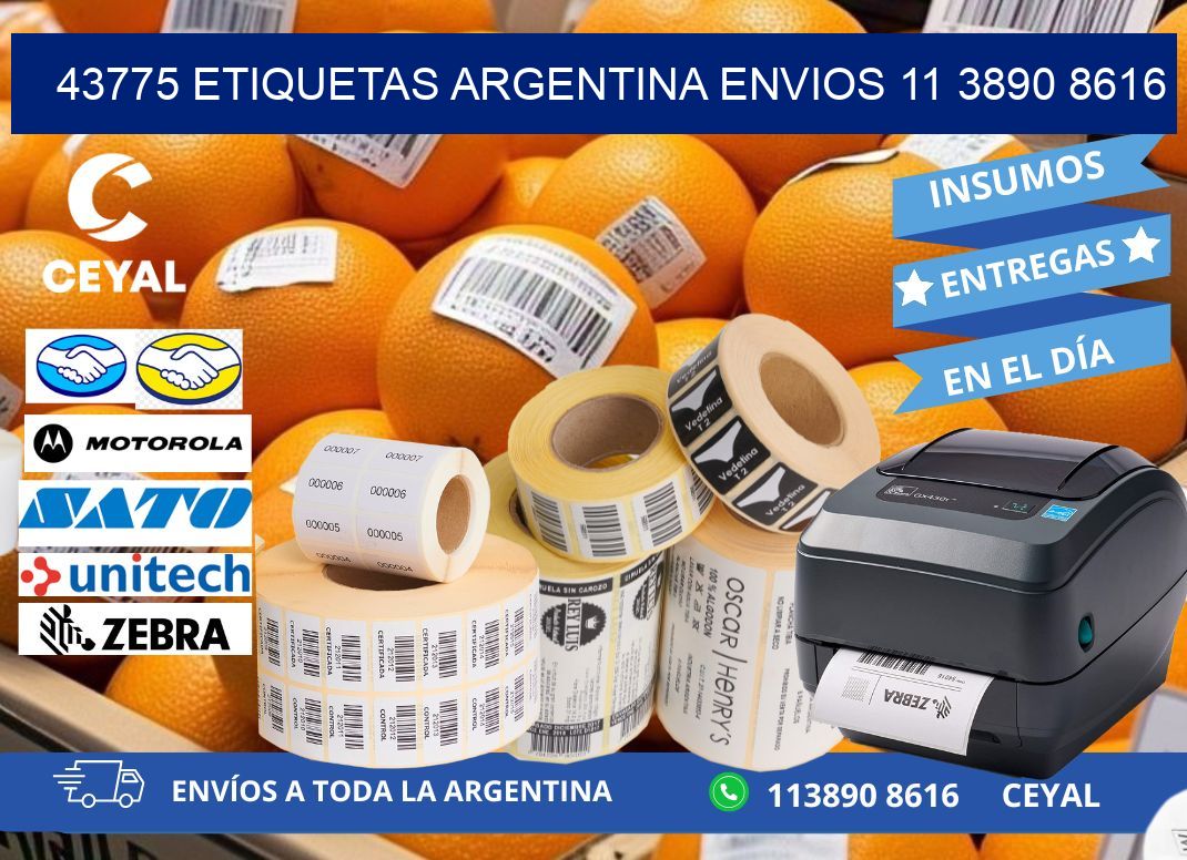 43775 ETIQUETAS ARGENTINA ENVIOS 11 3890 8616