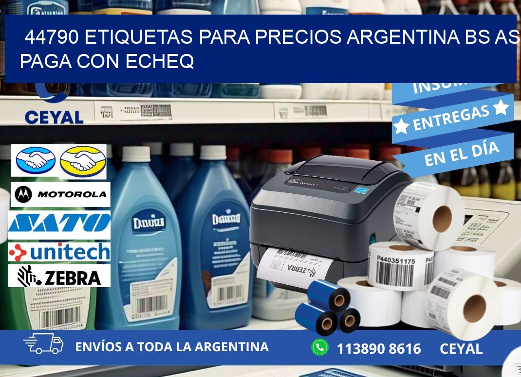 44790 ETIQUETAS PARA PRECIOS ARGENTINA BS AS PAGA CON ECHEQ