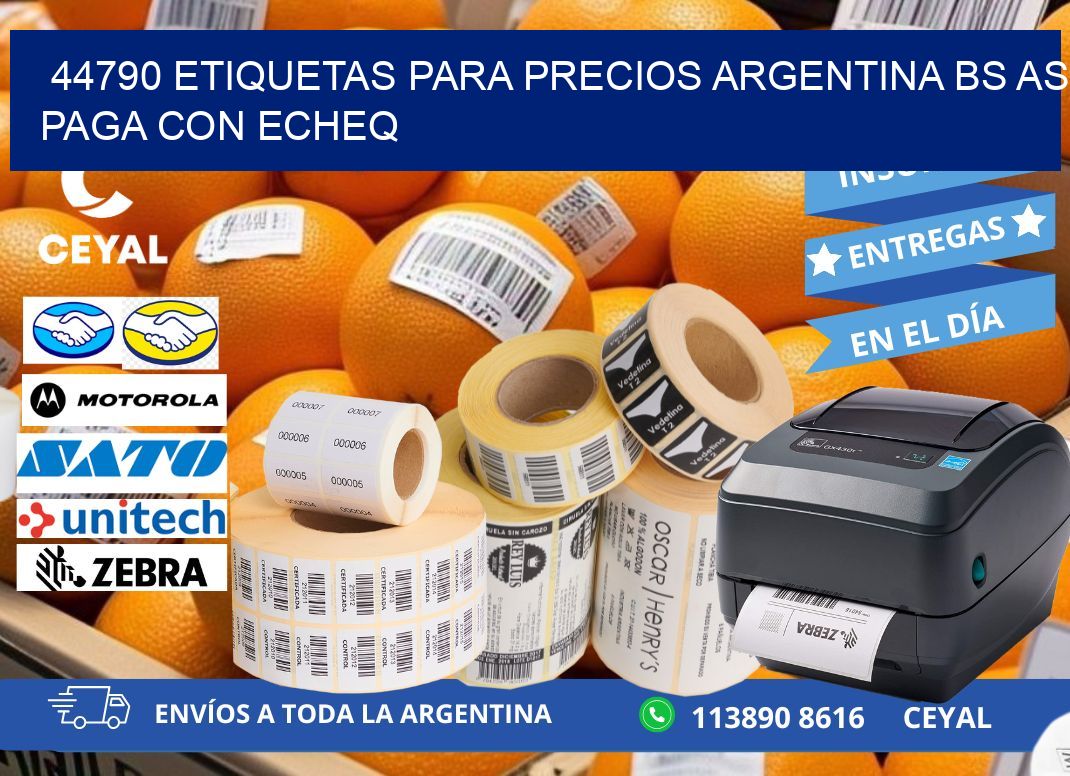 44790 ETIQUETAS PARA PRECIOS ARGENTINA BS AS PAGA CON ECHEQ
