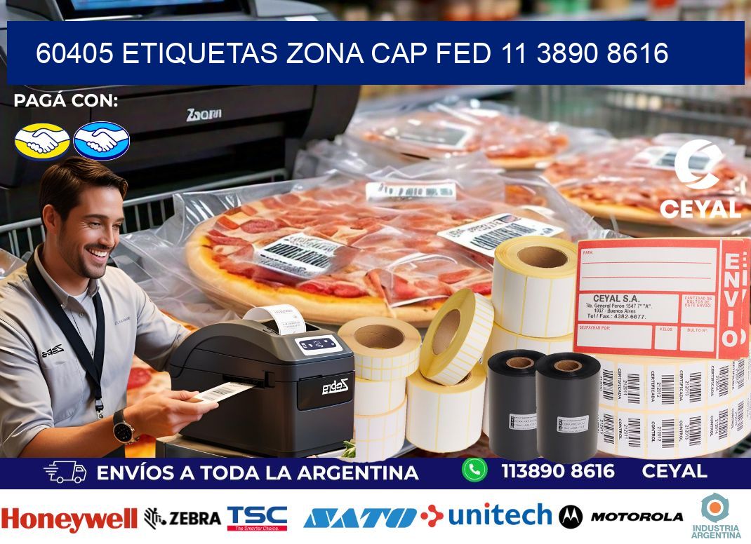 60405 ETIQUETAS ZONA CAP FED 11 3890 8616
